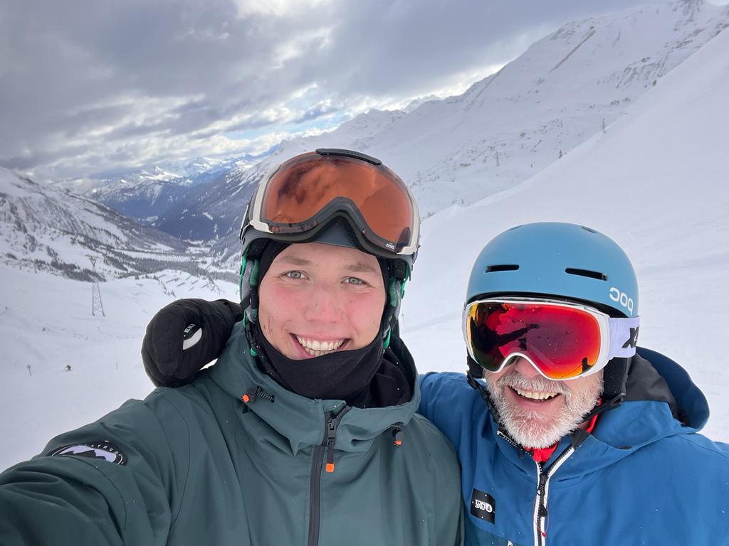 Rupert Hierzer & Simon Röhl beim Skifahren